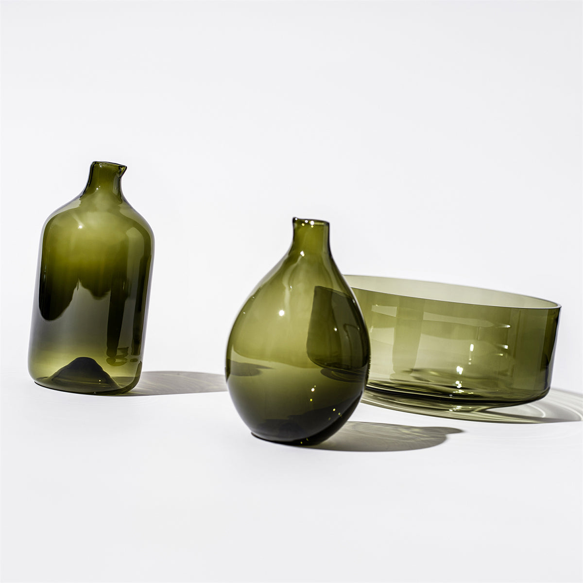iittala Moss Green Round Bird Bottle