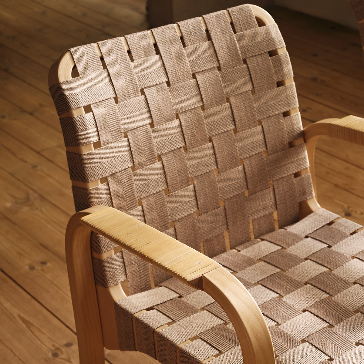 Artek Alvar Aalto Armchair 45 - Linen Webbing Upholstery