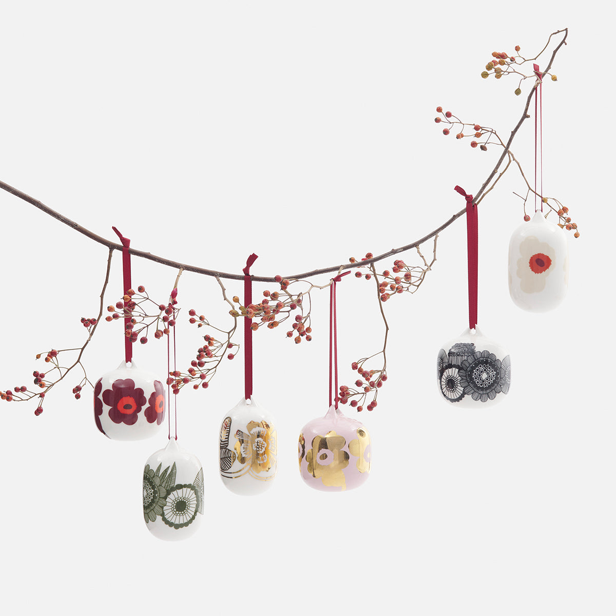 Marimekko Unikko Gold / Light Pink Ornament