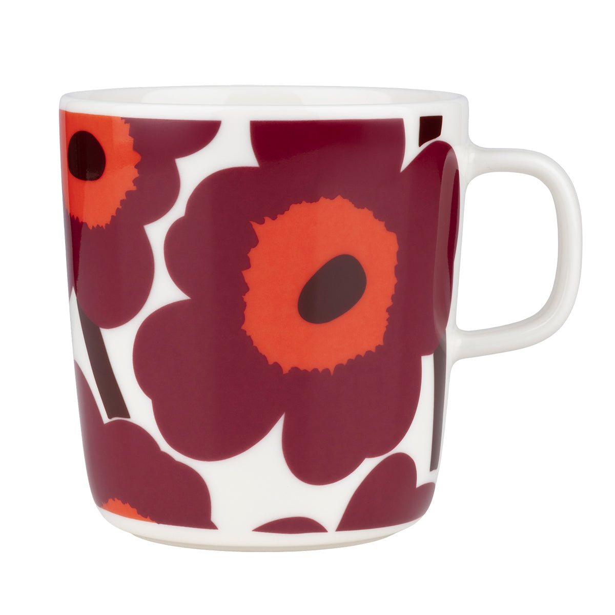 Marimekko Unikko Burgundy / Red / White Large Mug