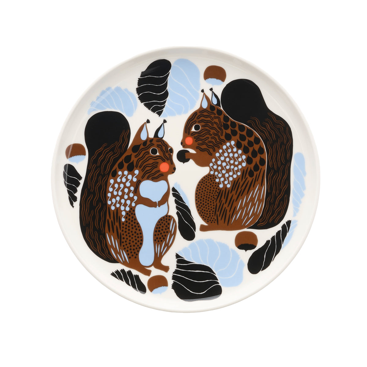 食器  marimekko Marimekko Kurre White / Brown / Light Blue Salad Plate - Marimekko