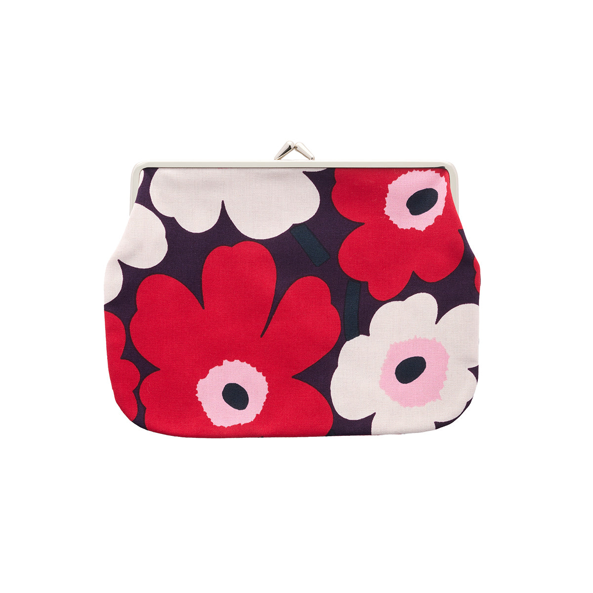 Marimekko Mini Unikko Plum / Cranberry / Off White Large Coin