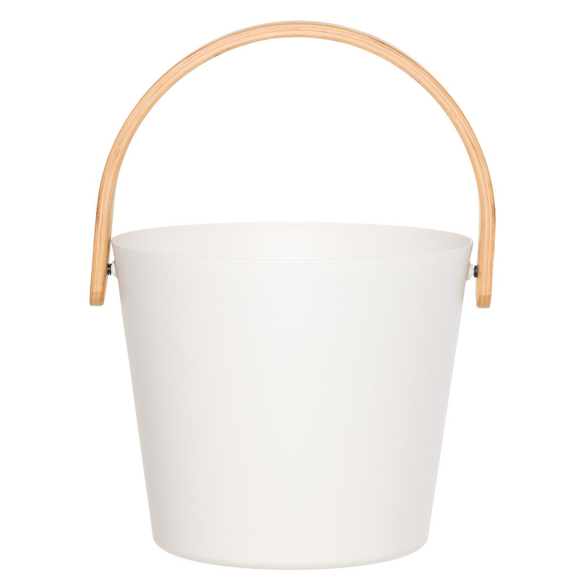 Rento Aluminum / Bamboo White Sauna Pail