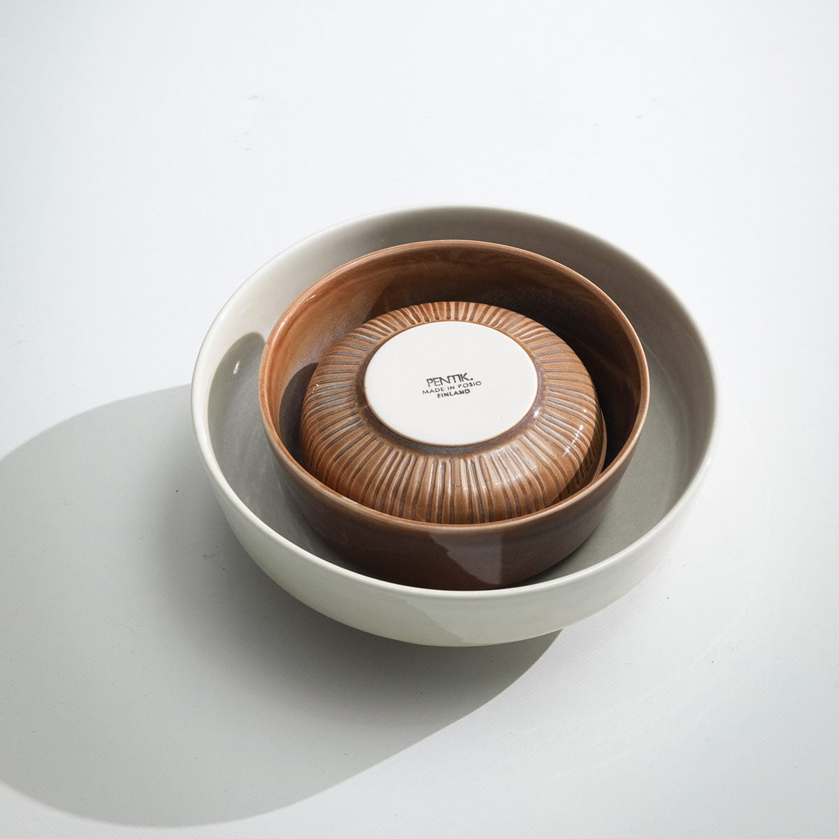 Pentik Tuntu Ivory White Pasta Bowl