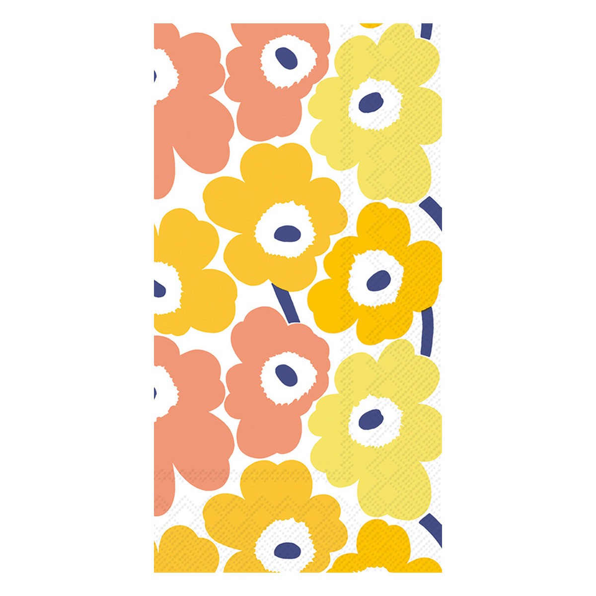 Marimekko Mini Unikko Yellow / Peach / White Buffet Napkins