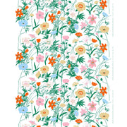 Marimekko Perenna White / Green / Orange / Blue Cotton Fabric