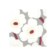 Marimekko Unikko White / Grey / Maroon Cocktail Napkins