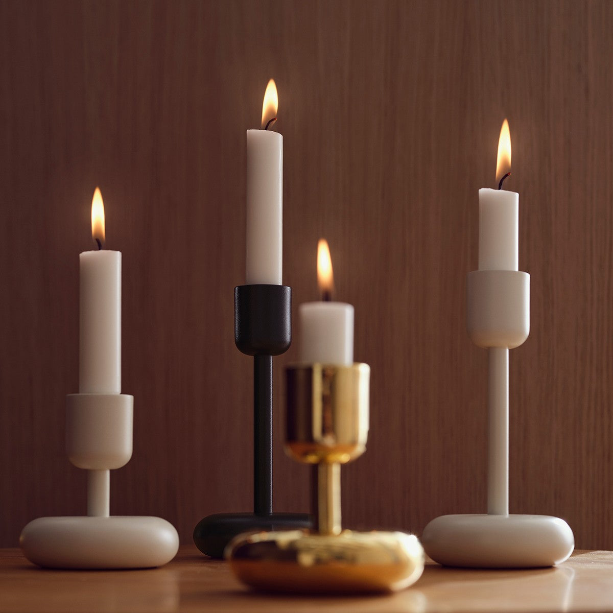 iittala Nappula White Candle Holders - Set of 2