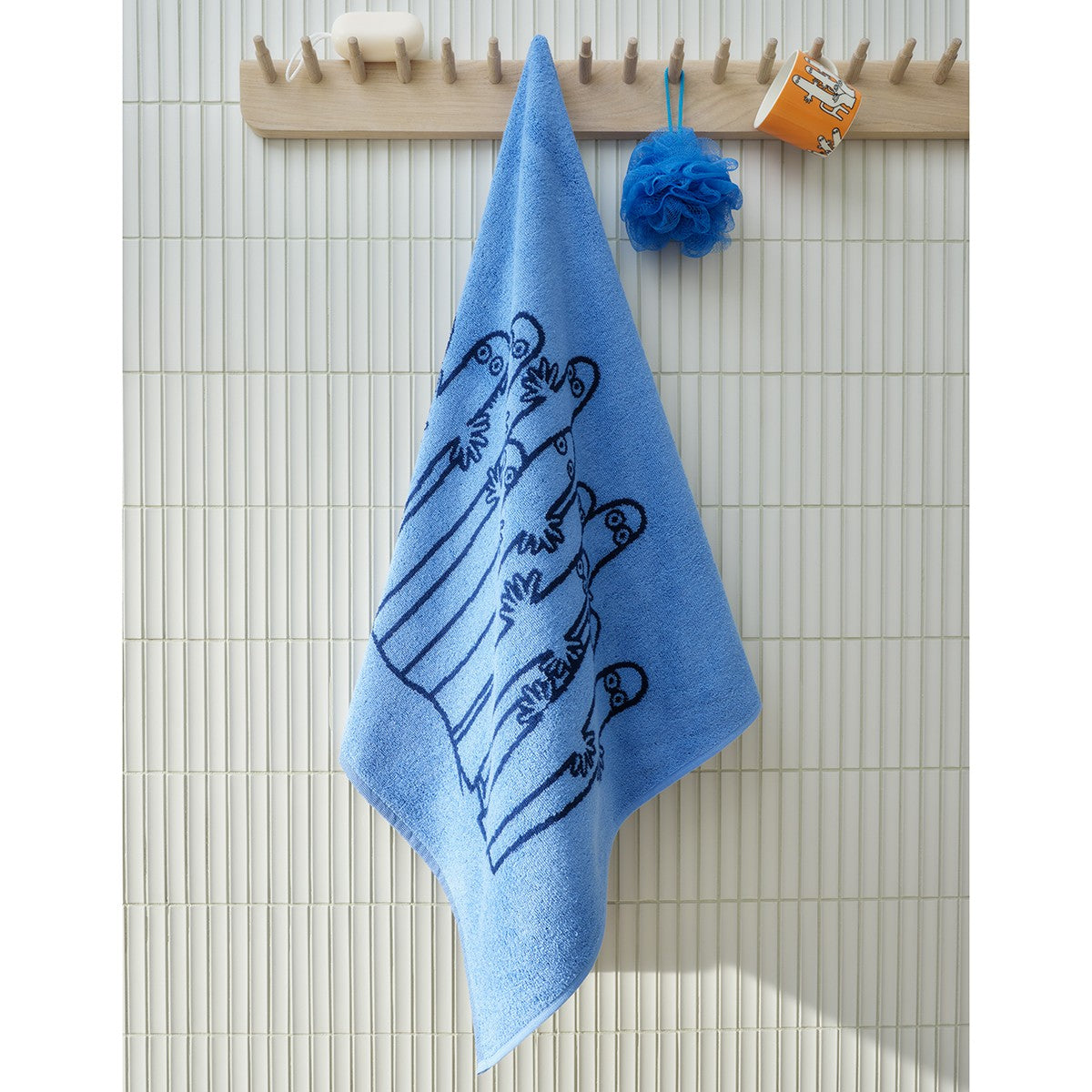 Arabia Moomin Hattifatteners Blue Hand Towel
