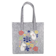 Muurla Moomin Flower Grey / Multicolor Tote Bag