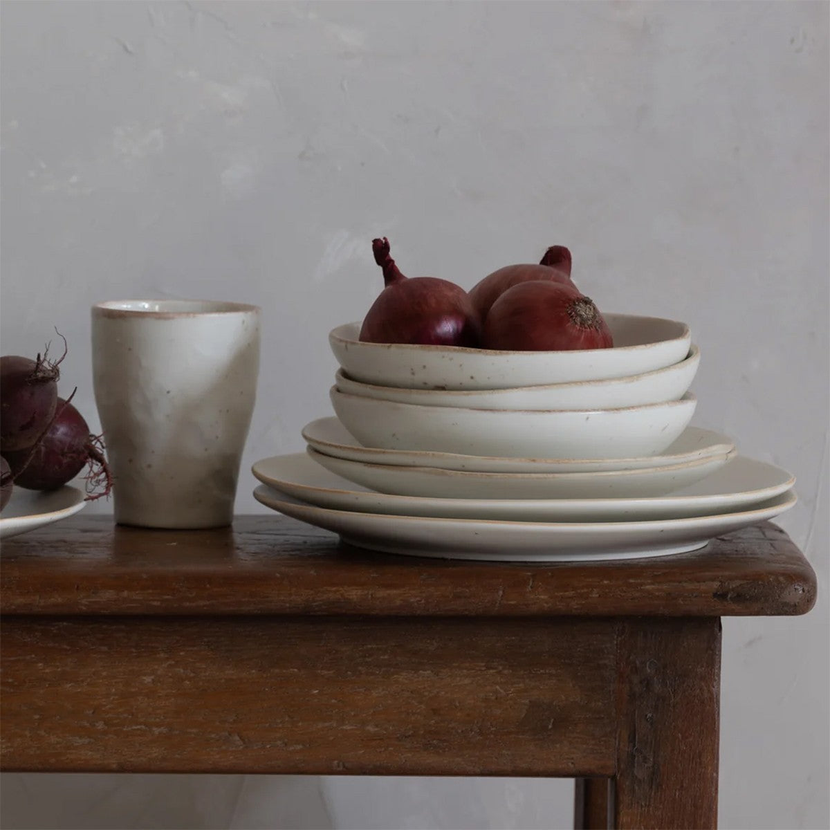 Pentik Kajo White / Brown Pasta Bowl