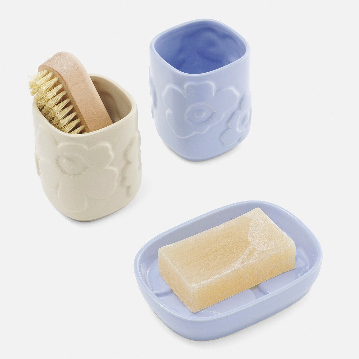 Marimekko Unikko Light Blue Bathroom Accessory Set