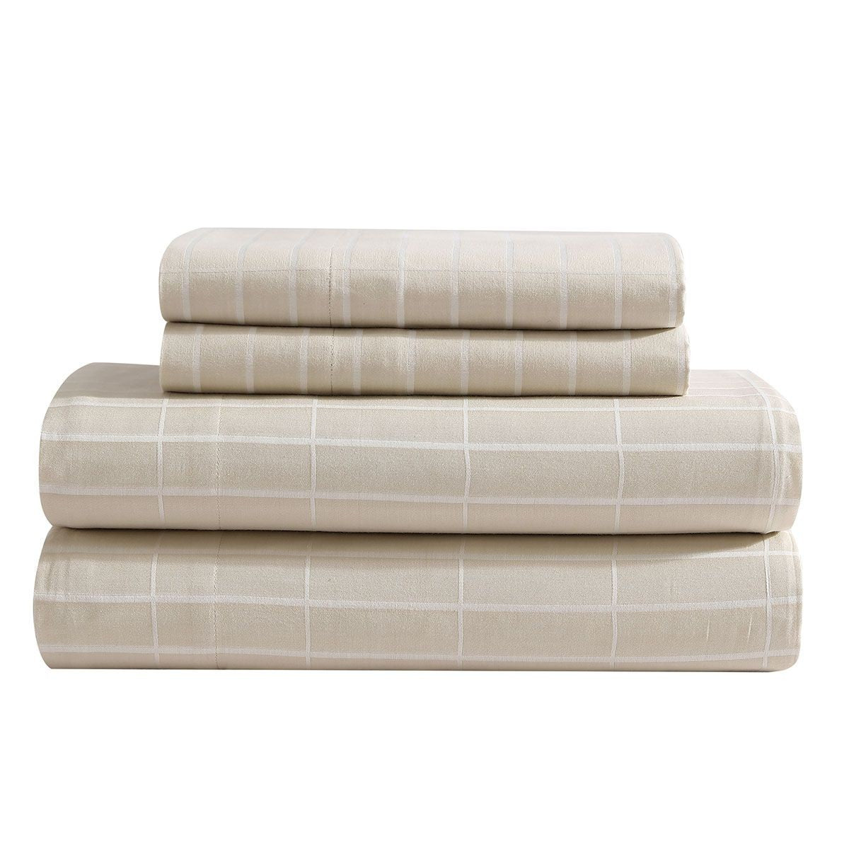 Marimekko Pieni Tiiliskivi Beige / White King Sheet Set