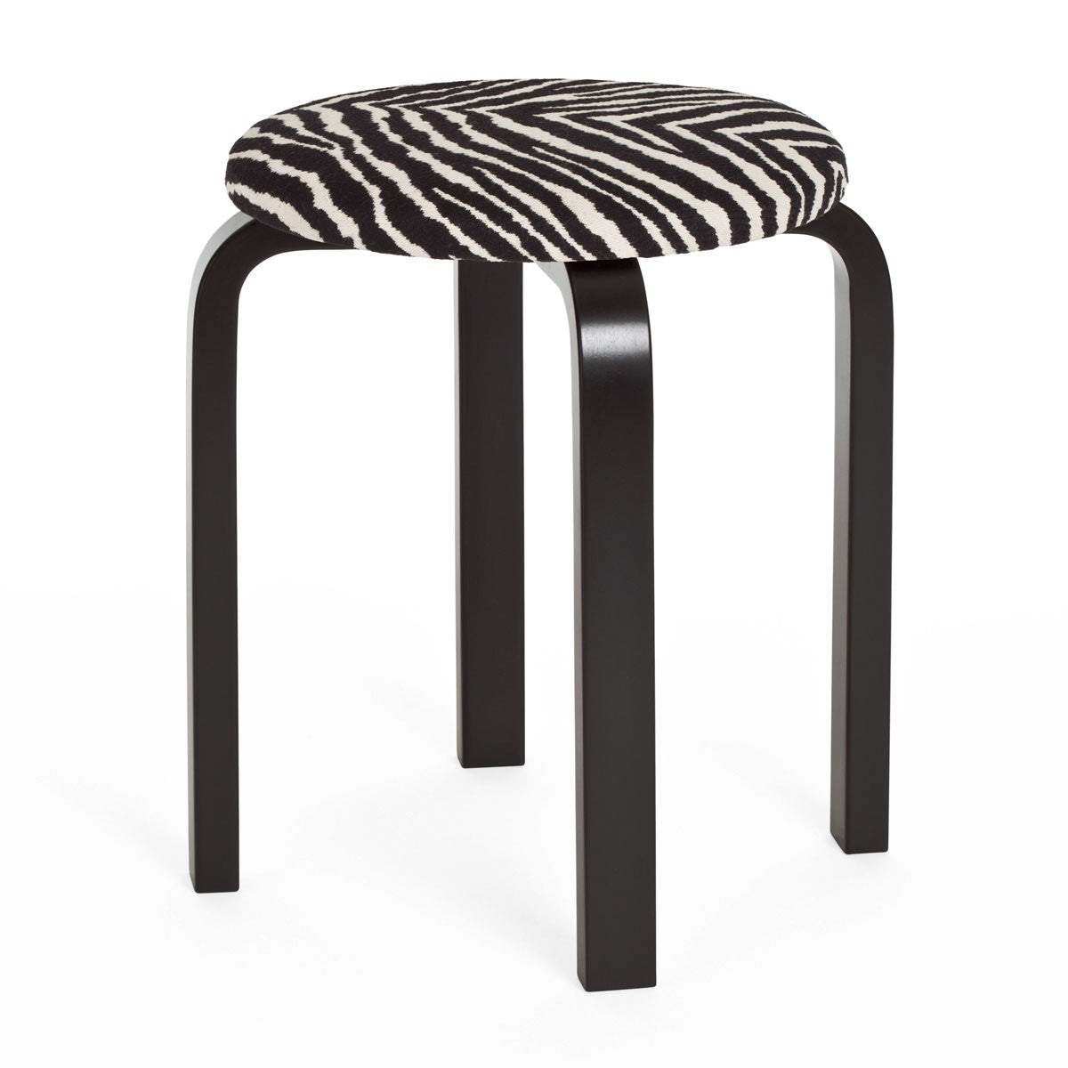Artek Alvar Aalto Stool E60 - Four Legged Stool - Black