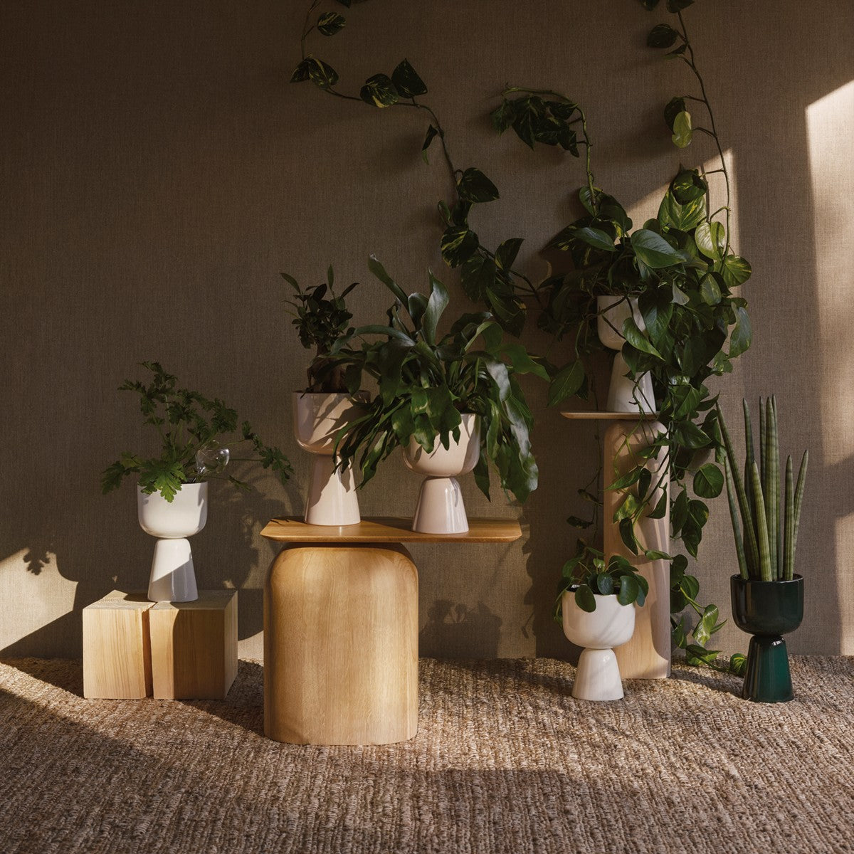 iittala Nappula Beige Tall Plant Pot