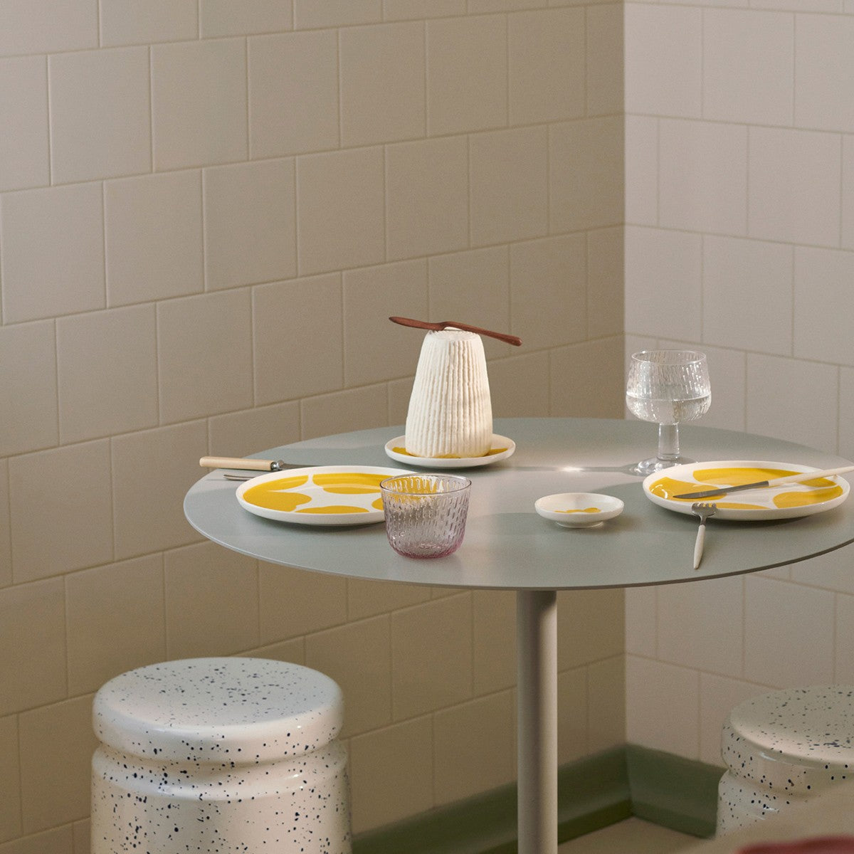 Marimekko Syksy Mauve Glass Tumblers - Set of 2