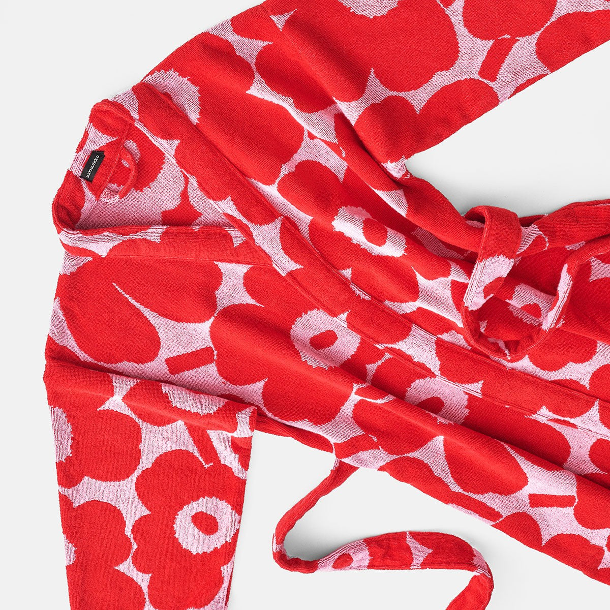 Marimekko Unikko Pink / Red Bathrobe
