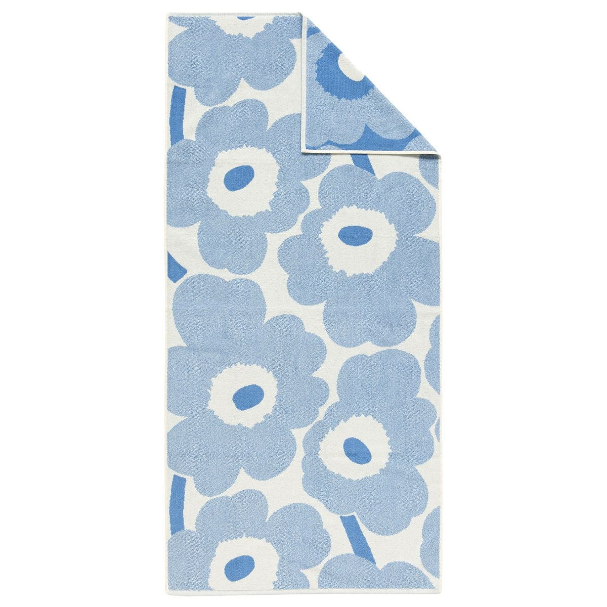 Marimekko Unikko Sky Blue / Off White Bath Towel