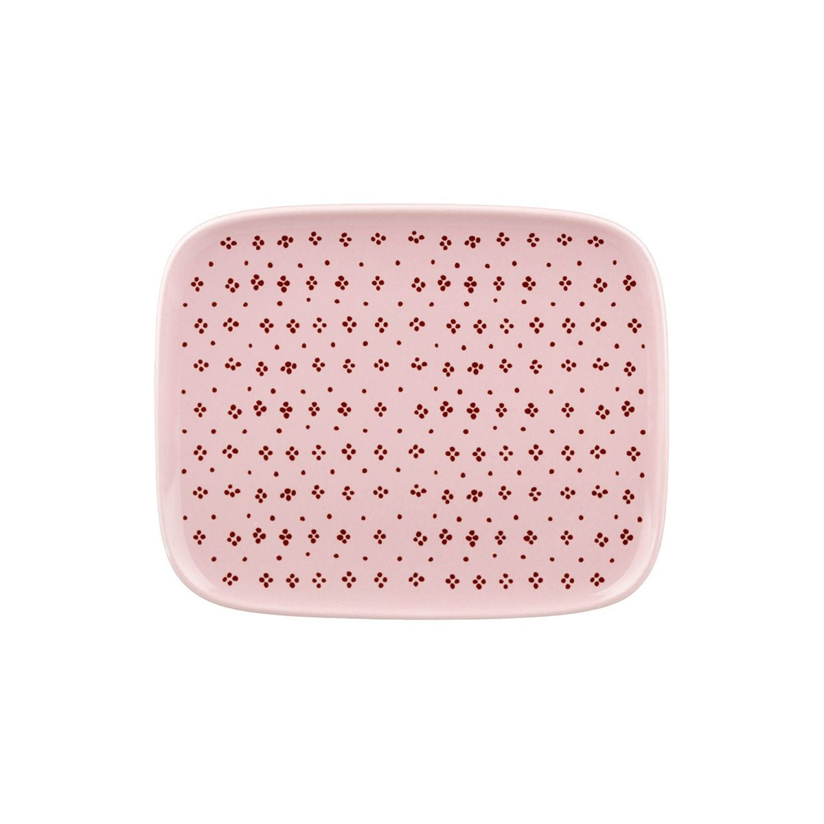 Marimekko Muija Light Pink / Chestnut Brown Small Plate