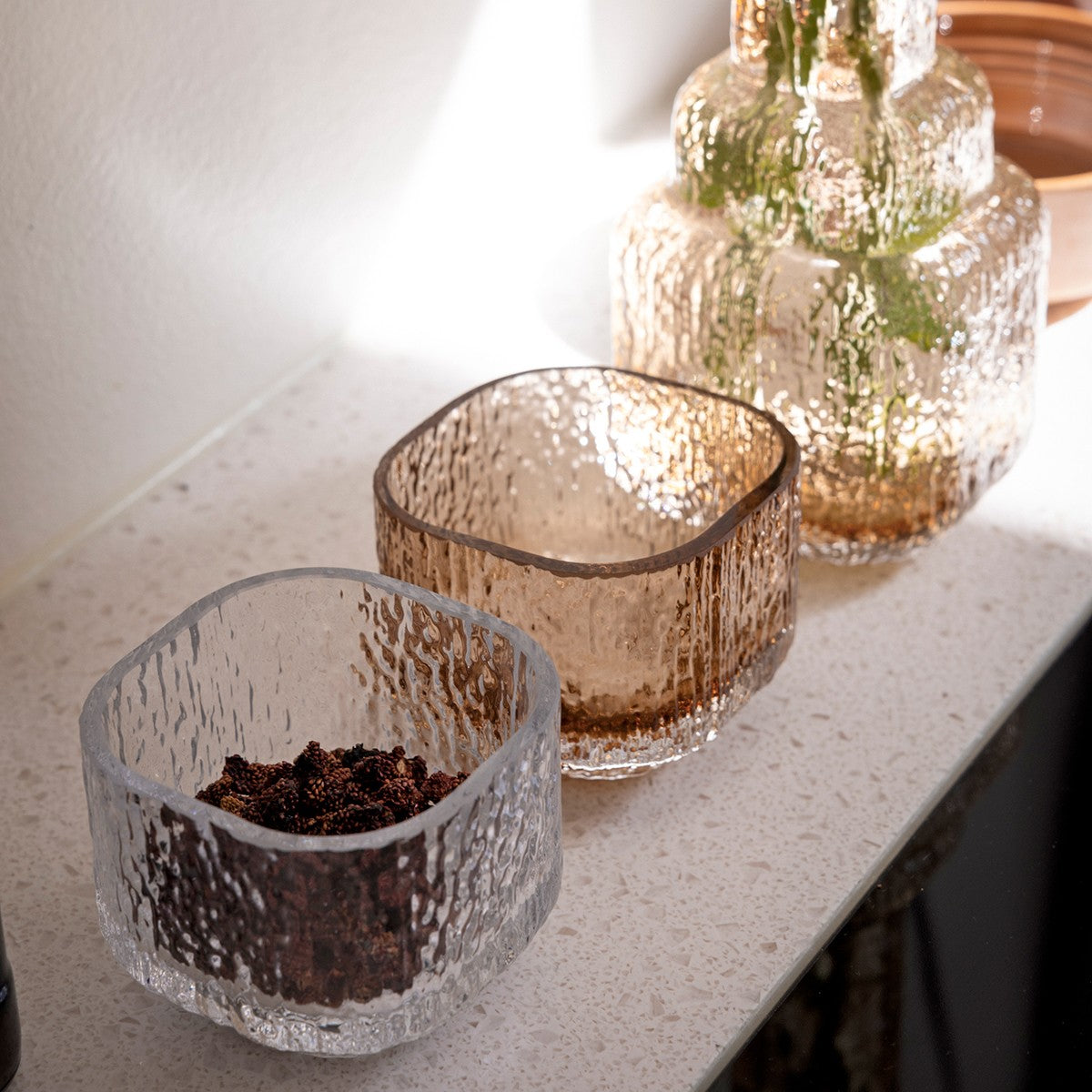 Pentik Kuulea Brown Glass Candle Holder