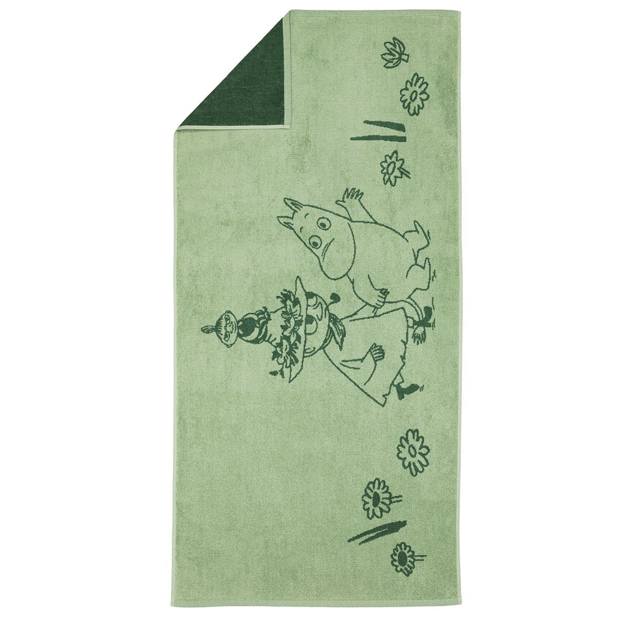 Arabia Moomin Friends Forever Green Bath Towel - 80th Anniversary