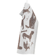 Lapuan Kankurit Koirapuisto Brown / Light Grey Tea Towel