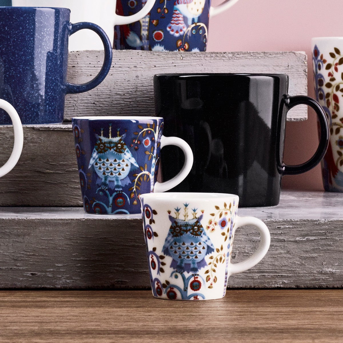 iittala Taika White / Blue Espresso Cup - 3 oz