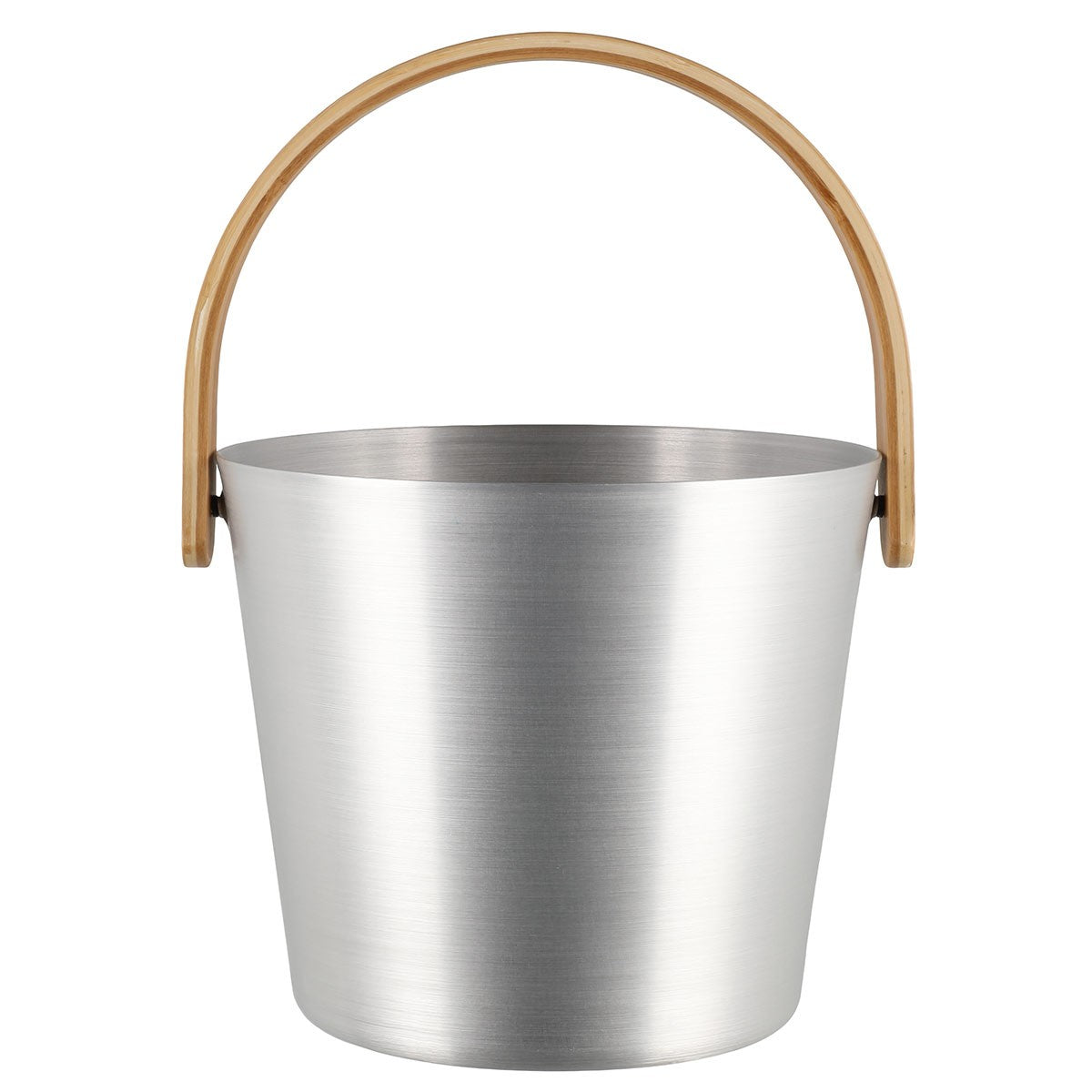 Rento Aluminum / Bamboo Silver Sauna Pail
