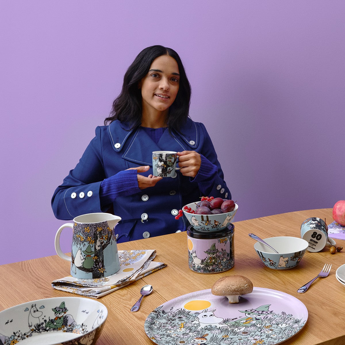 Arabia Moomin Friends Forever Pitcher - 80th Anniversary