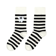 Marimekko Kasvaa Tasaraita Unikko Black / White Socks