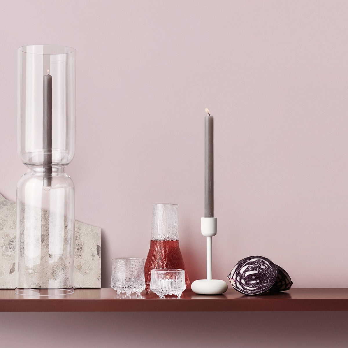 iittala Ultima Thule Clear Candle Holders - Set of 2