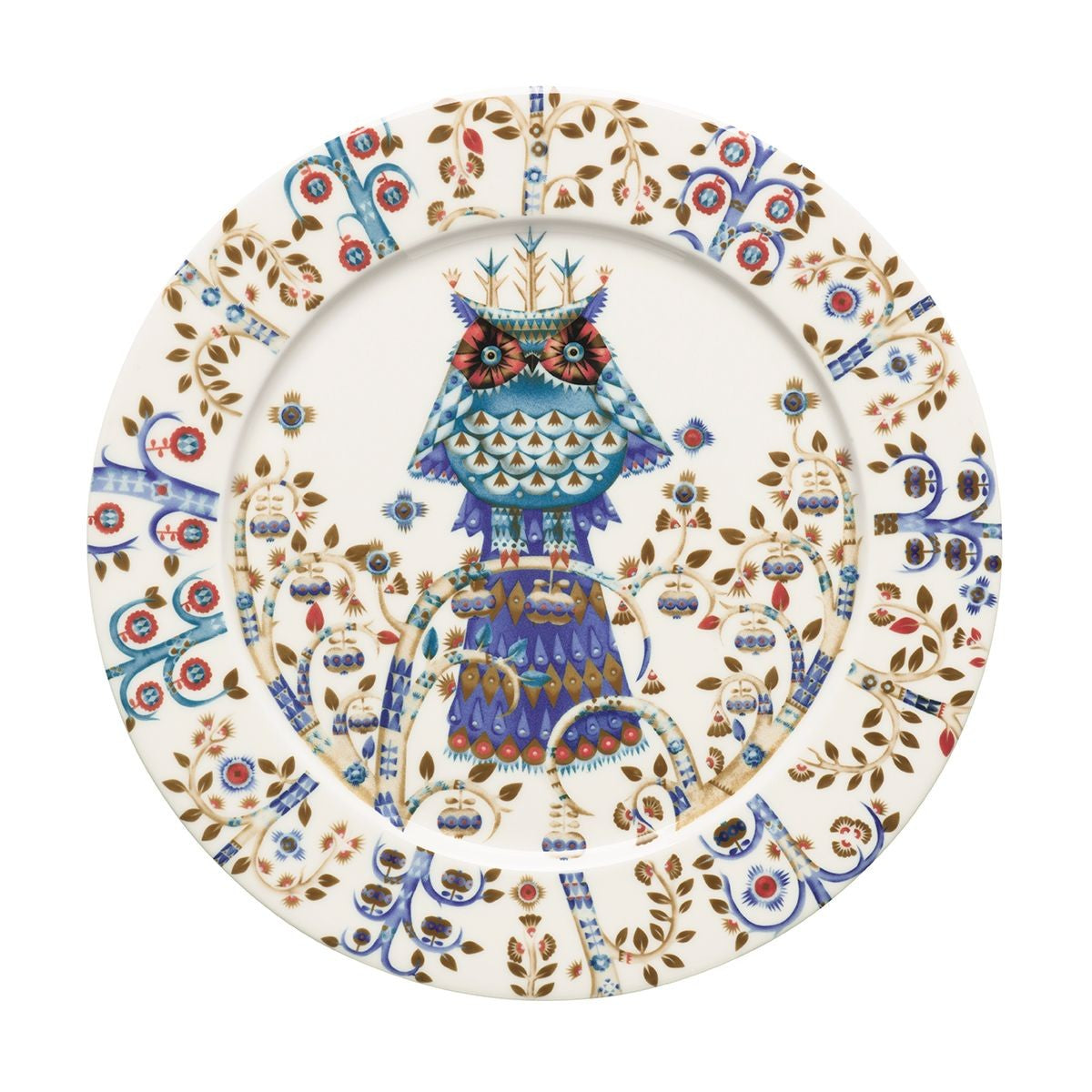 iittala Taika White / Blue Dinner Plate - 10-1/2"