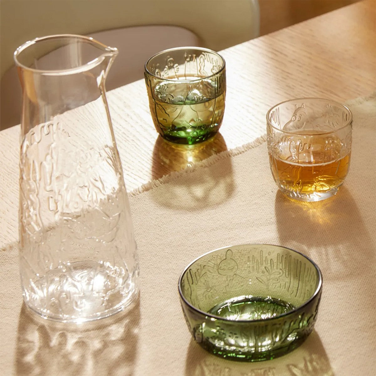 Arabia Moomin Mystical Forest Clear Glass Pitcher