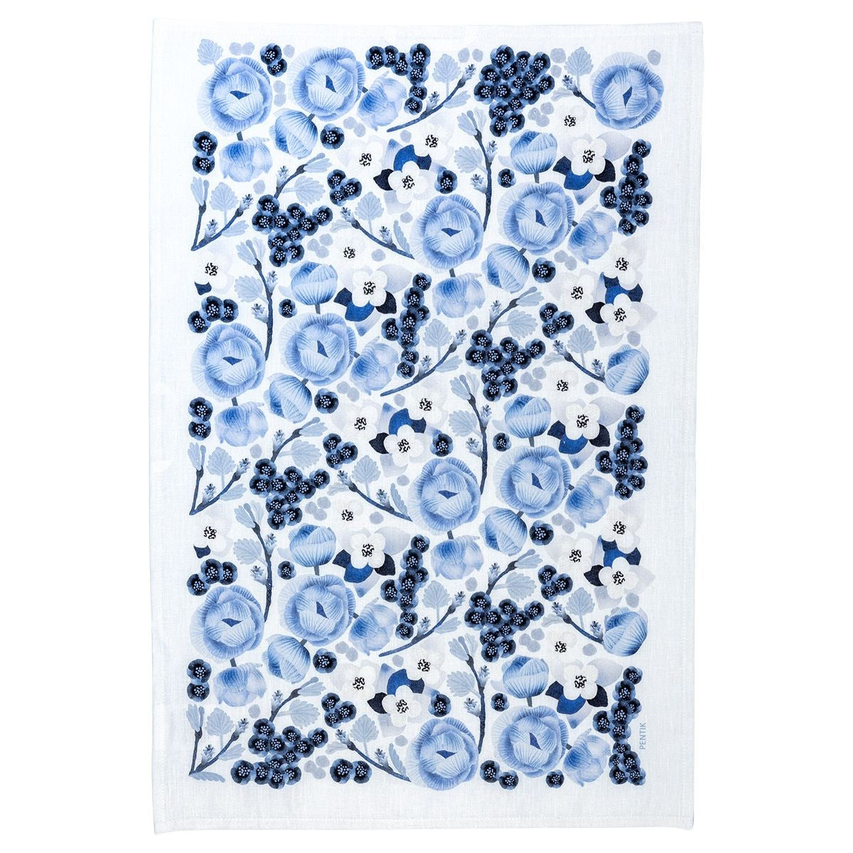 Pentik Lapin Kukka White / Blue Tea Towel