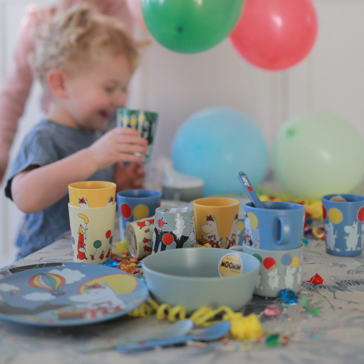 Moomin Festivities Blue / Multi Children's Plate