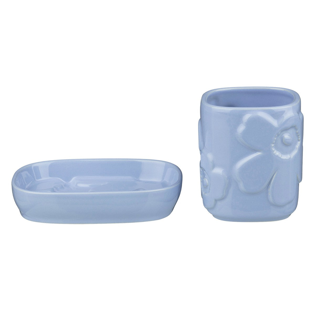 Marimekko Unikko Light Blue Bathroom Accessory Set