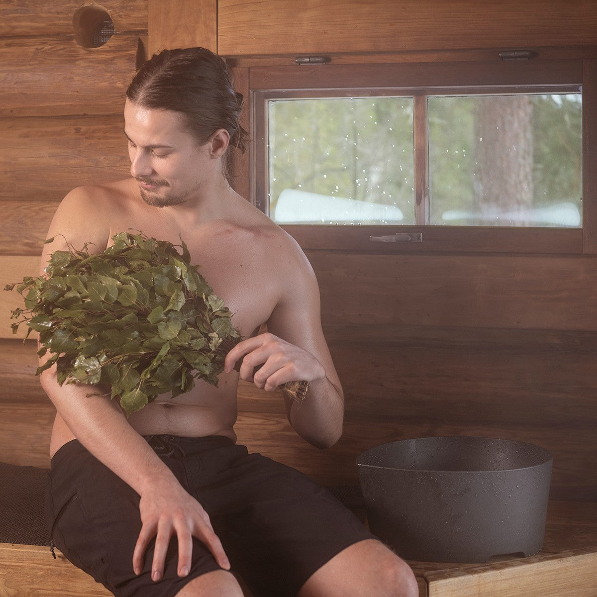 Rento Pisara Speckled Dark Grey Sauna Basin