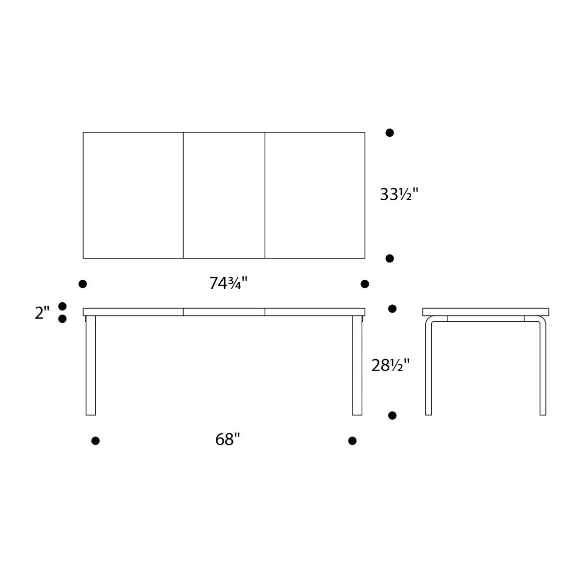 Artek Alvar Aalto 97 Extension Table