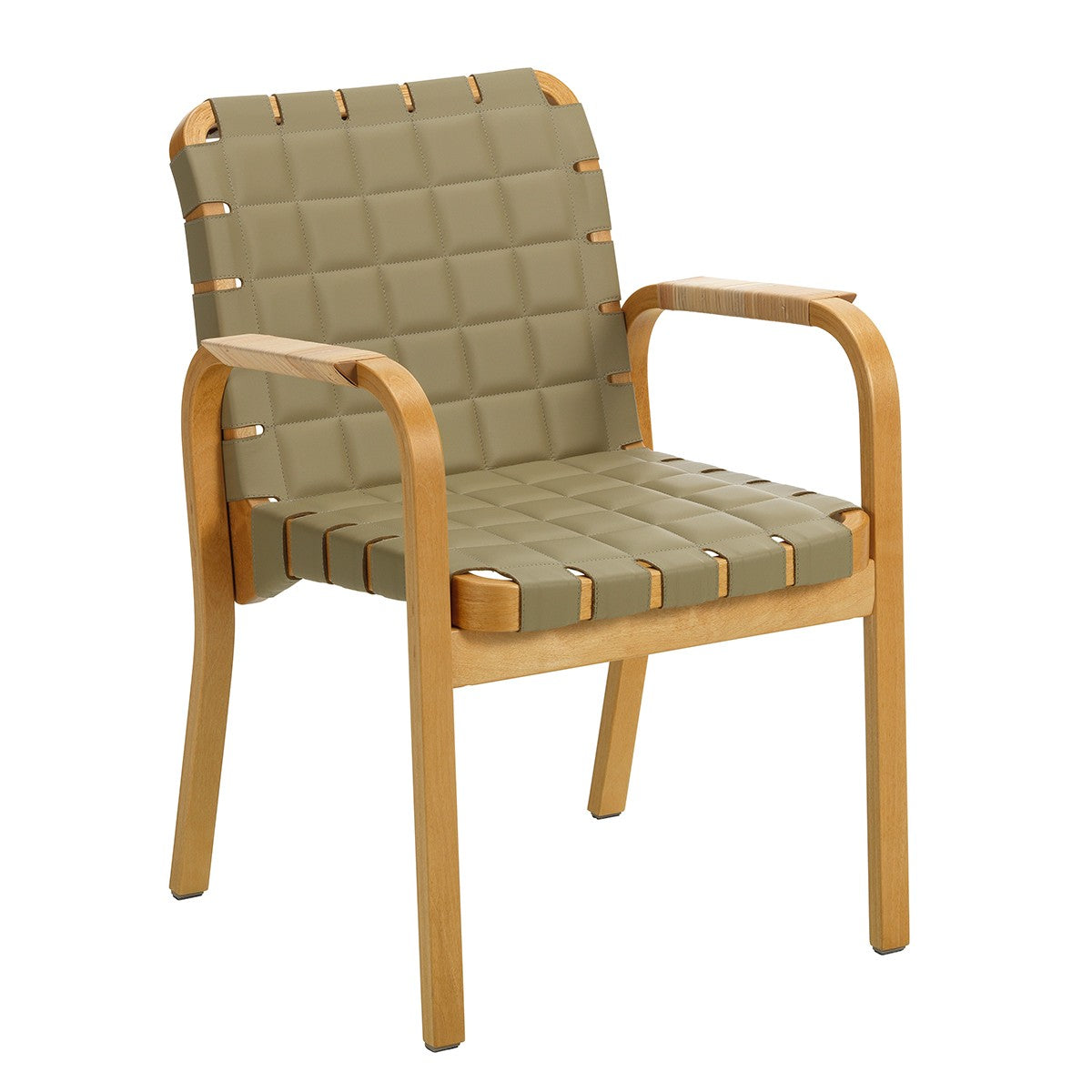 Artek Alvar Aalto Armchair 45 - Quilted Leather Upholstery