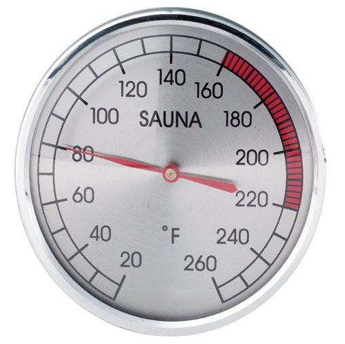 Sauna Thermometer - 4" Chrome Toned