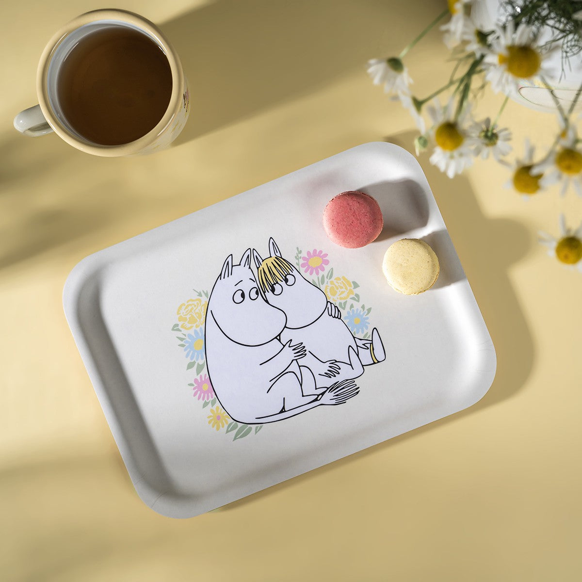 Muurla Moomin Flowers Light Yellow / Multi Tray