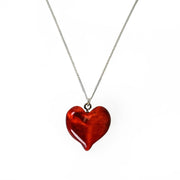 Burlwood Red Heart Necklace