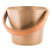 Rento Champagne Aluminum & Bamboo Sauna Pail