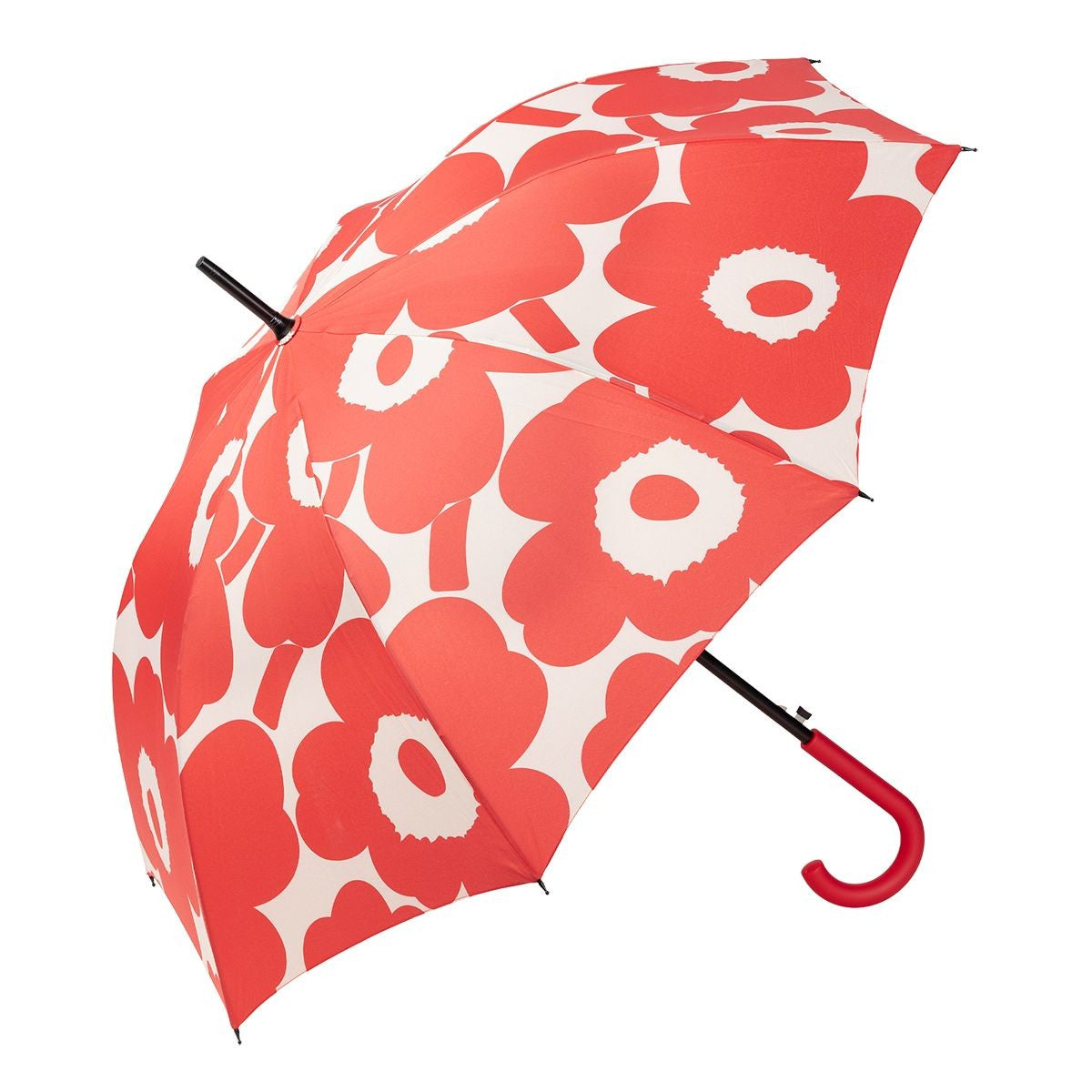 Marimekko Unikko Red / Beige Stick Umbrella