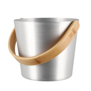 Rento Aluminum / Bamboo Silver Sauna Pail