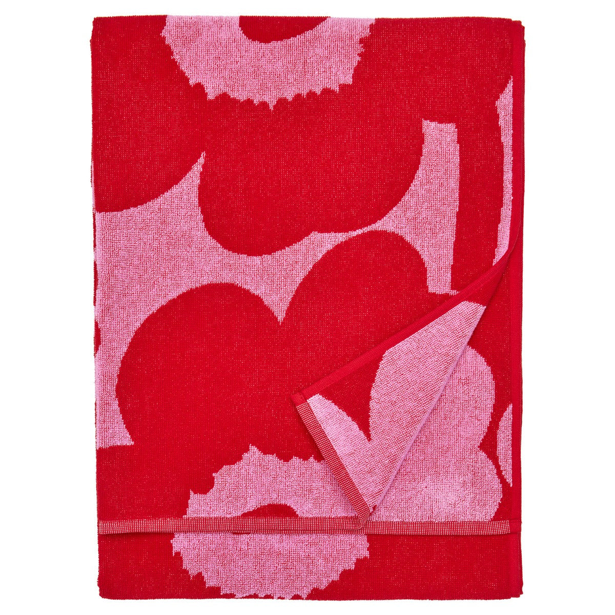 Marimekko Unikko Pink / Red Bath Towel