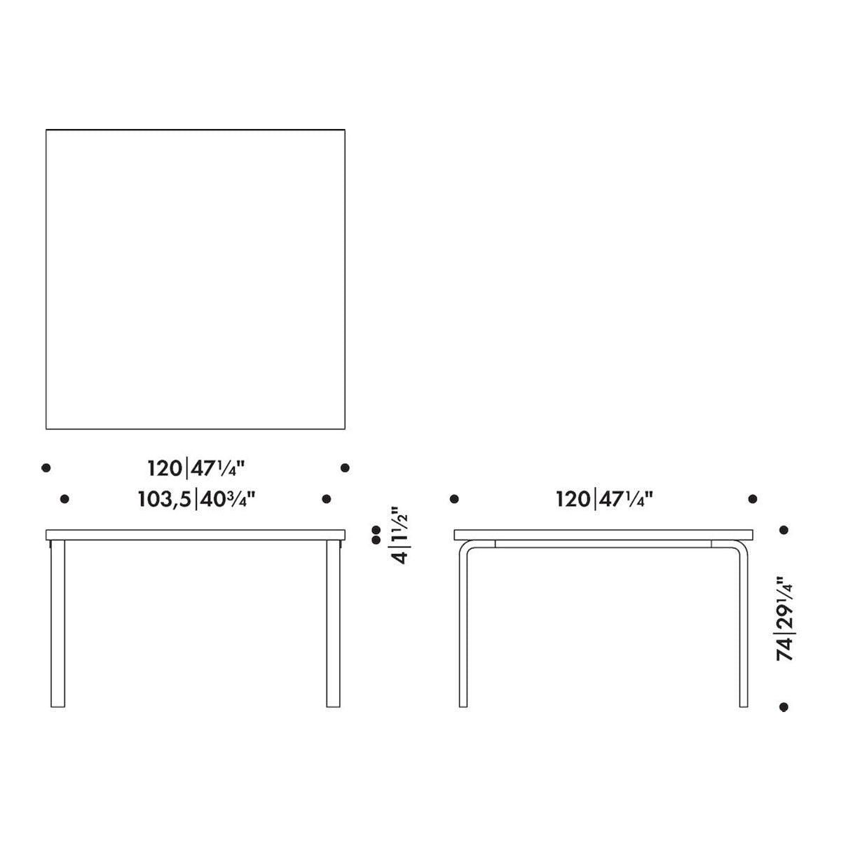 Artek Alvar Aalto 84 Table