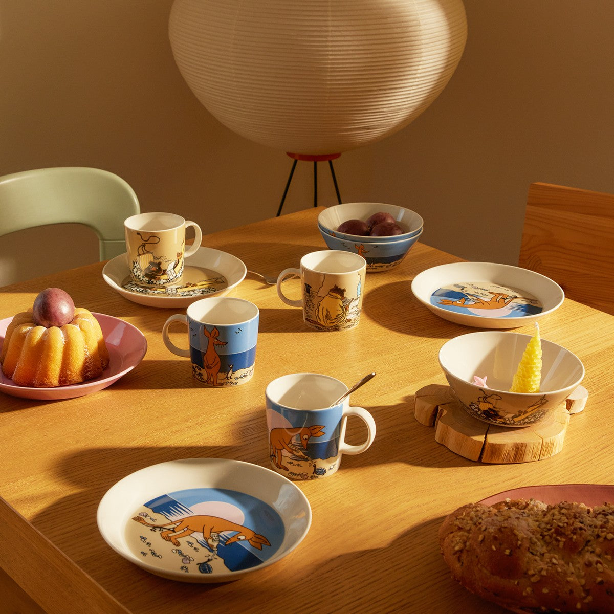 Arabia Moomin Muskrat Beige Plate