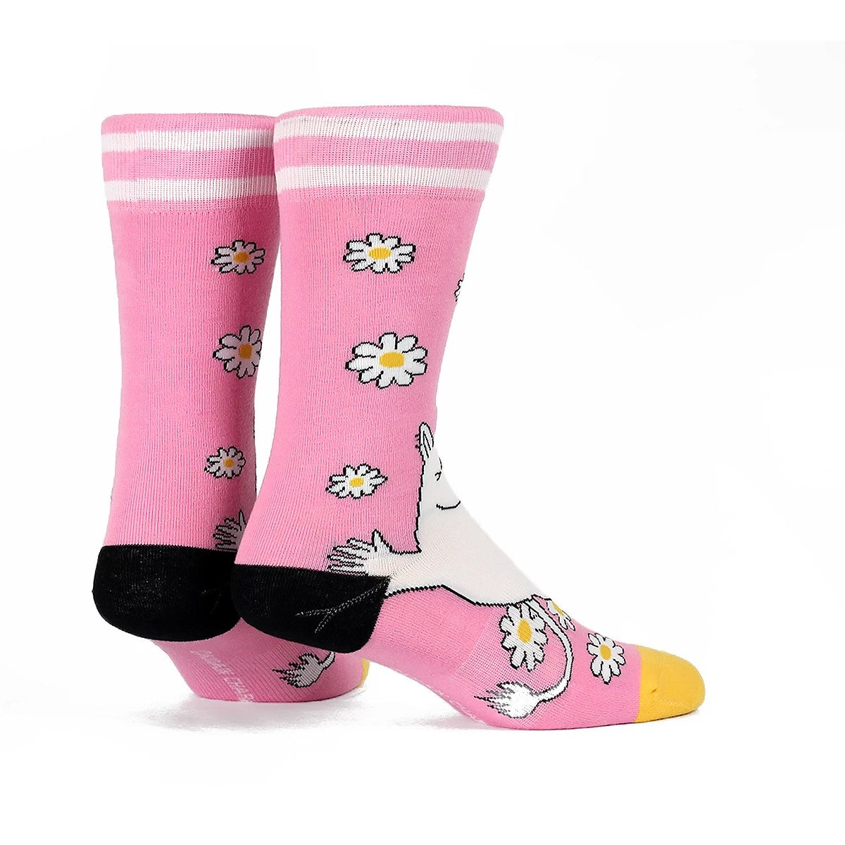 Moomin Pink / Yellow Striped Socks