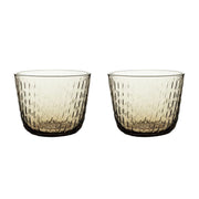 Marimekko Syksy Brown Glass Tumblers - Set of 2